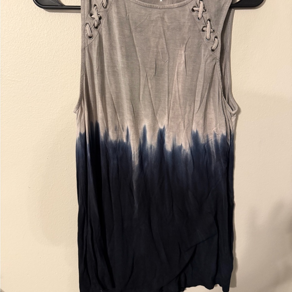American Eagle Outfitters Gray and Navy Ombre Tank Top